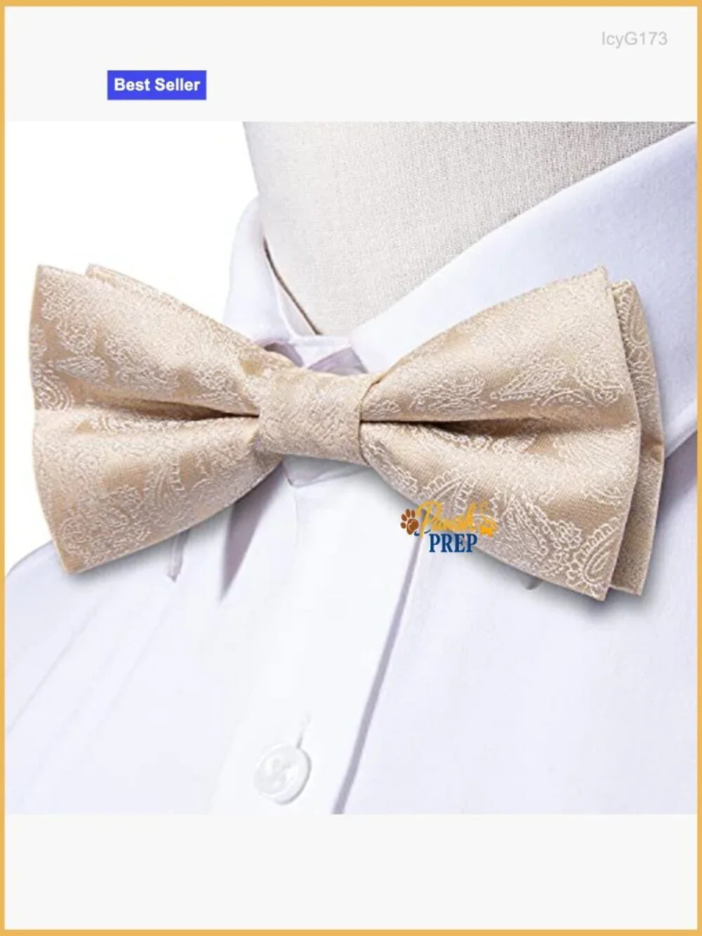 Men's Silk Blend Pre-Tied Bow Tie Set with Pocket Square and Cufflinks
